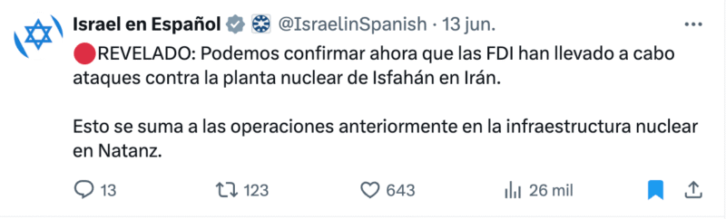 Israel bombardea a Irán